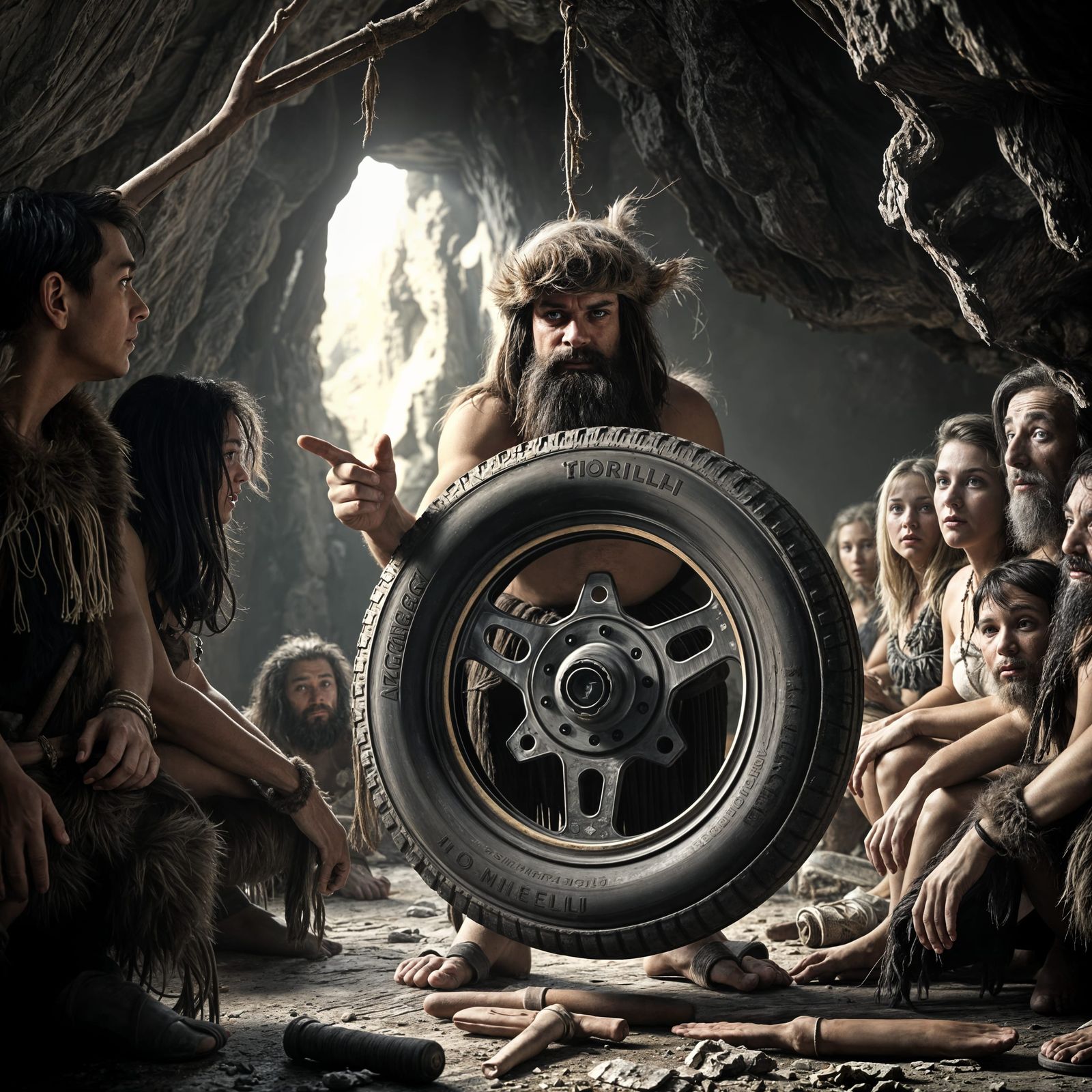 Ancient Innovator Showcases Modern Marvel in Primitive Setti...