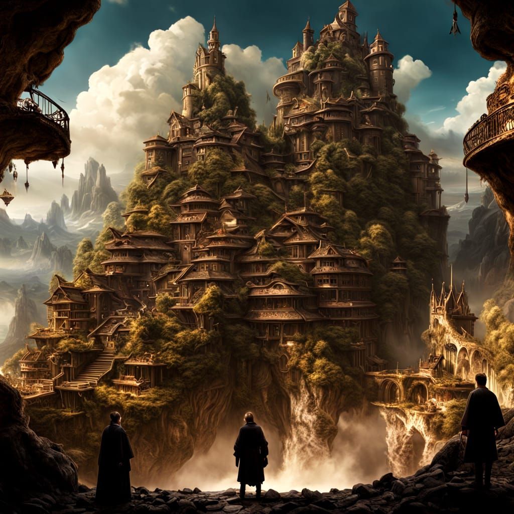 Dramatic Maximalist Digital Matte Painting