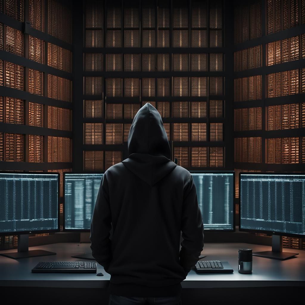Anonymous Hacker in Dramatic Digital Painting