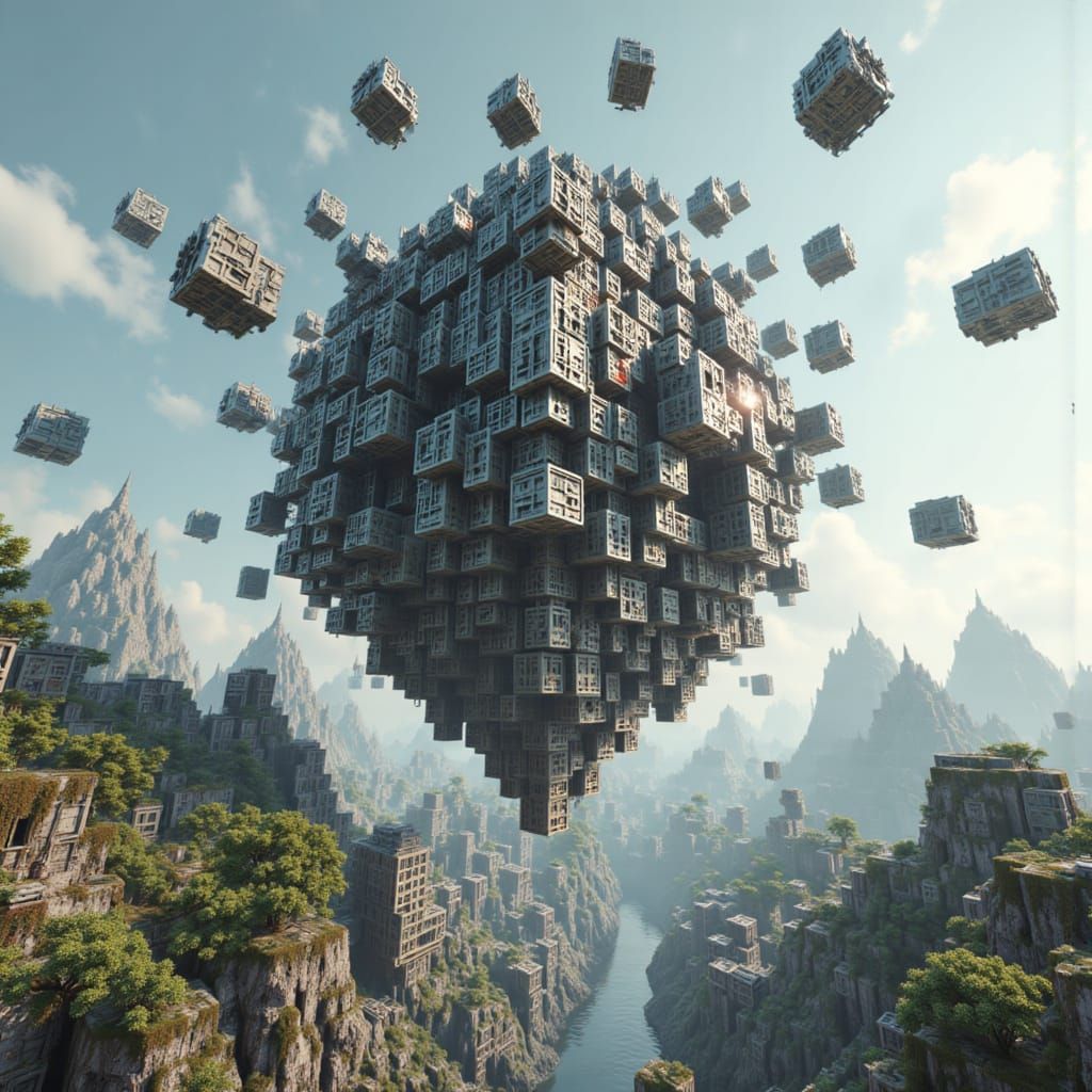 Nanopunk House Forms from Falling Blocks