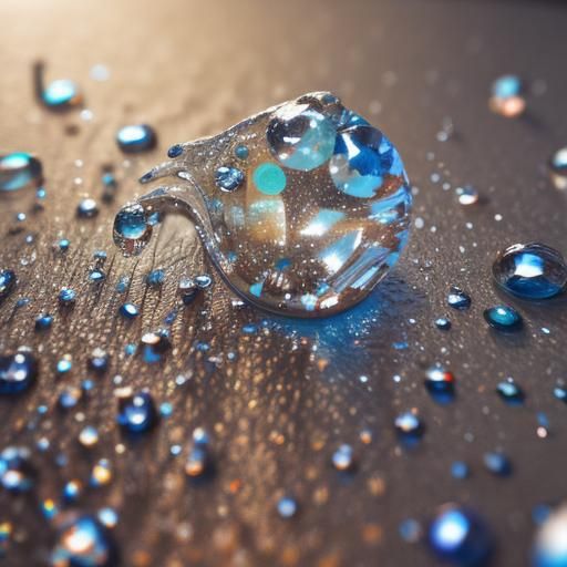 Macro Photograph of Water Droplets on Skin