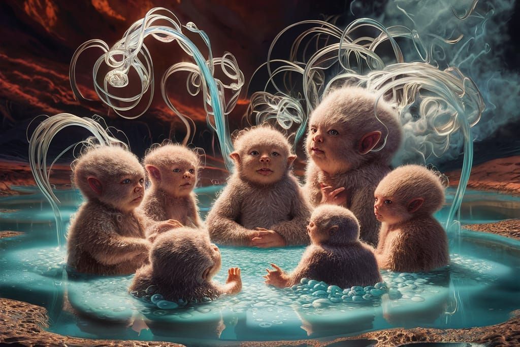 Fuzzy Aliens Frolic in Superfluid Helium Pool