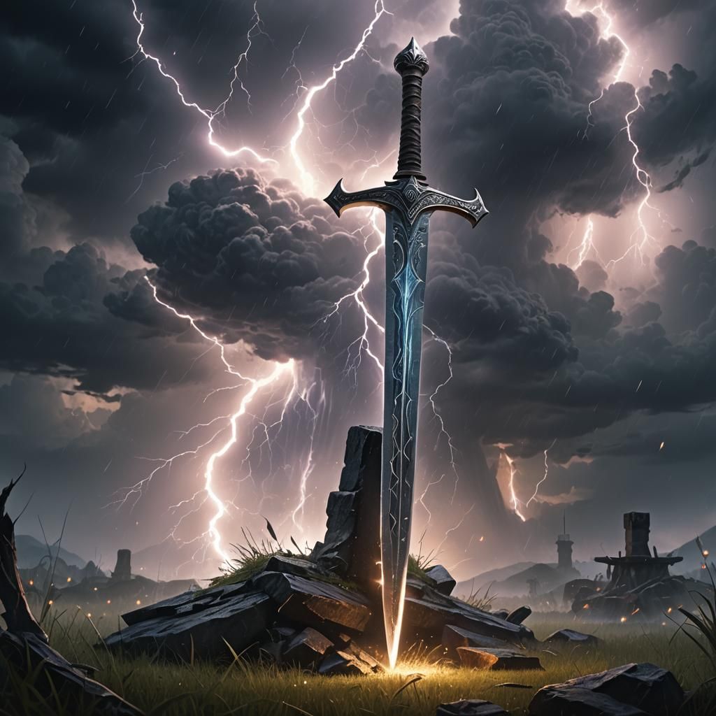 Dark fantasy sword concept art