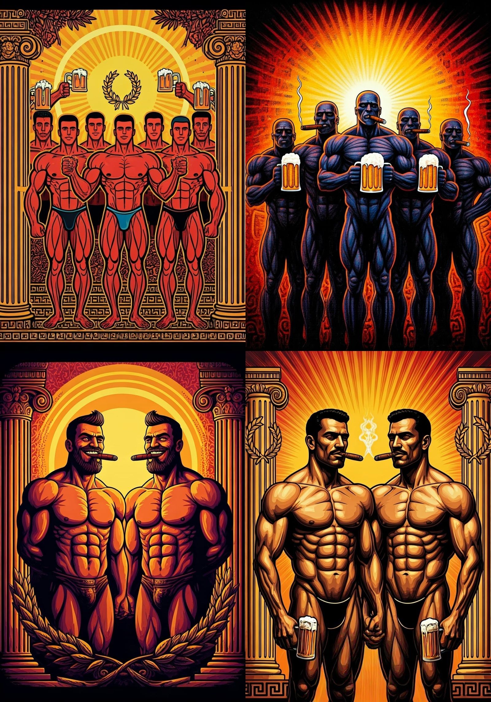 Brotherhood in Keith Haring Style: Strength and Unity