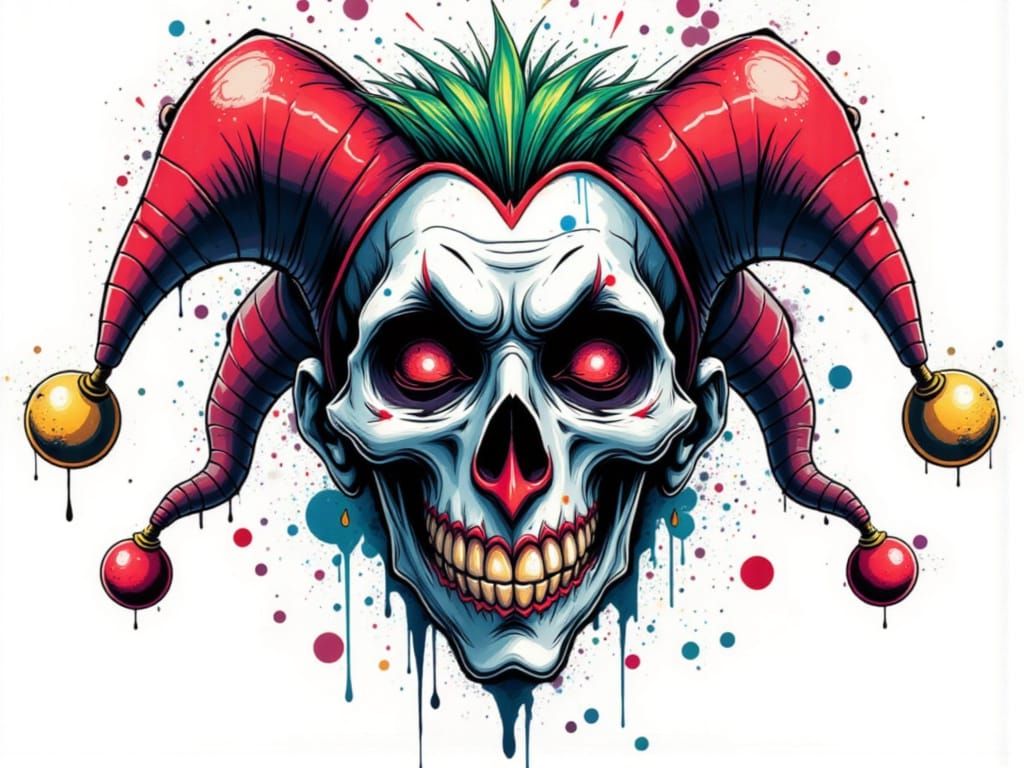 JESTER<lora:Chaotic and Sporadic:1.0> <lora:Cosmic Clear Pop:1.0>