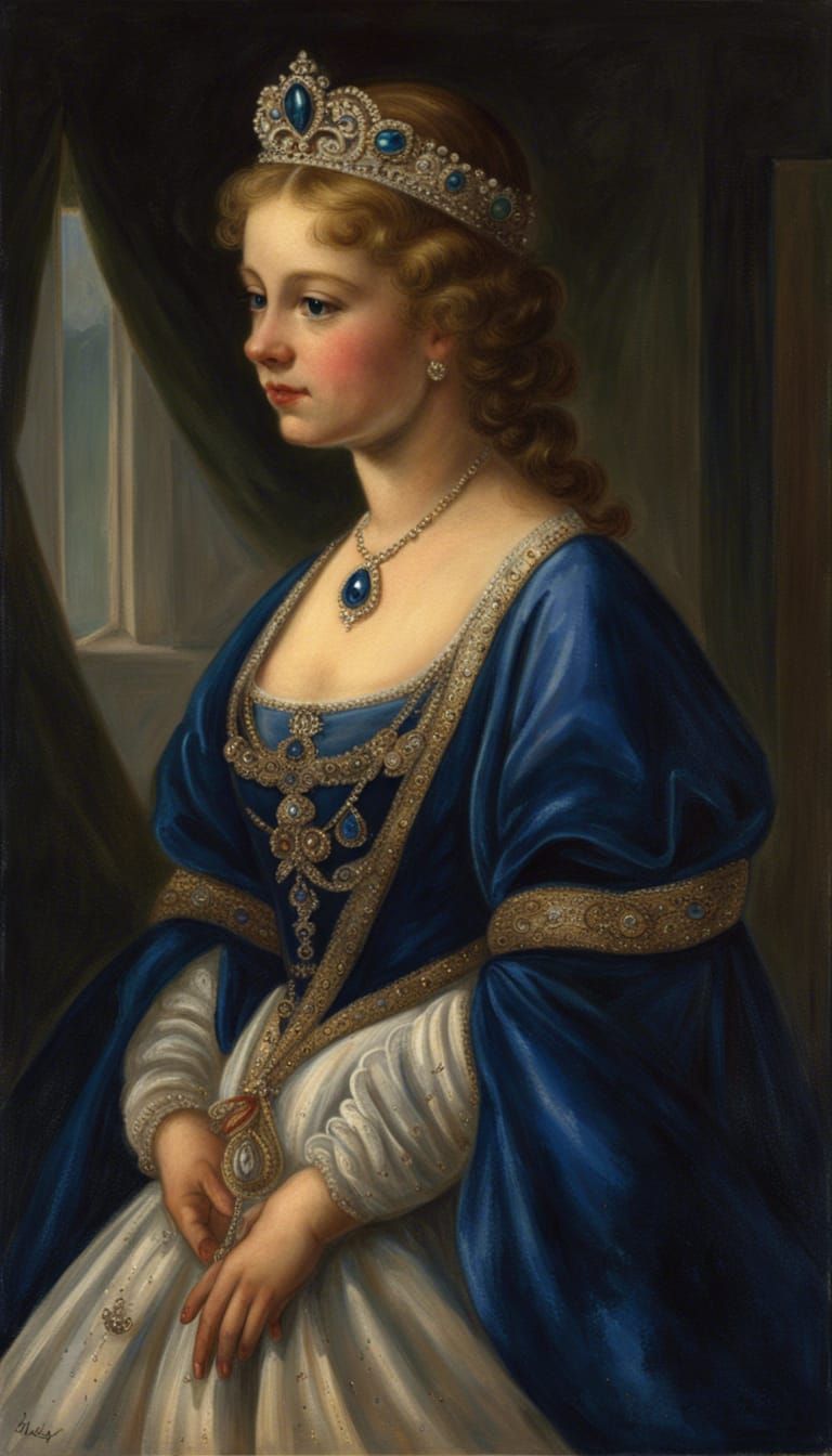 Sapphire Princess of Dawn in Diamond Diadem