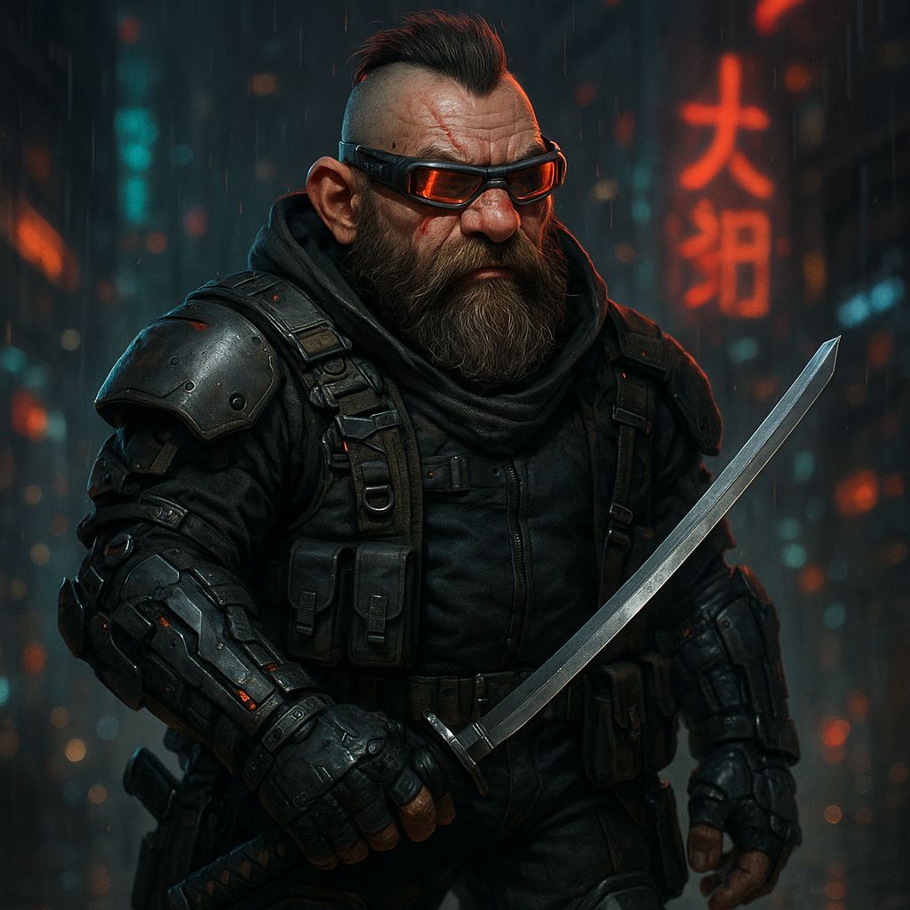 Dwarf Street Samurai in Shadowrun