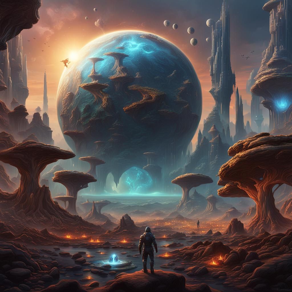 Posthuman Superpowers on Alien Worlds: Concept Art