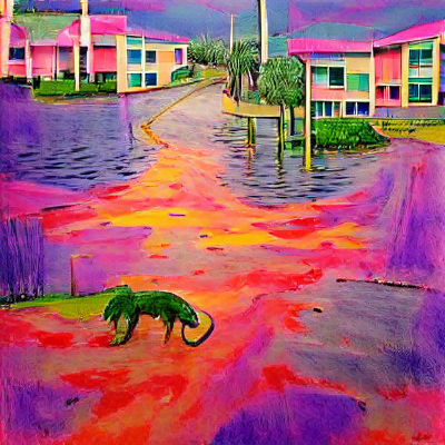 Sunset on a Florida Beach in Digital Art
