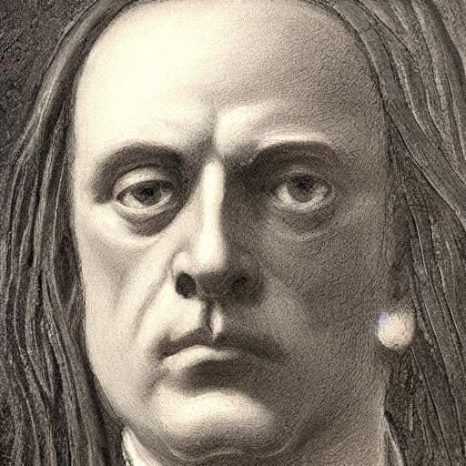 Gaunt Man with Piercing Gaze and Ancient Power