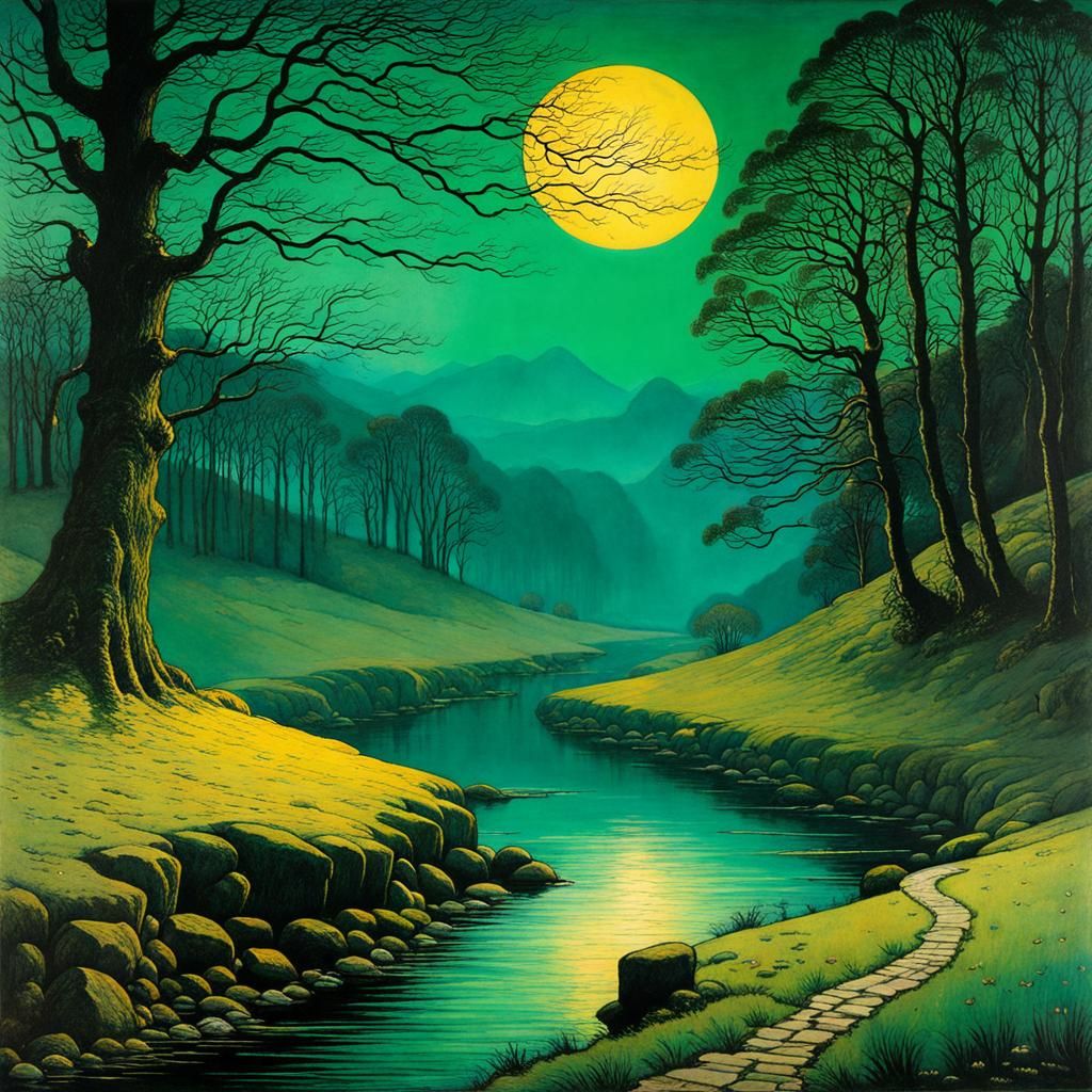 Enchanting Landscape Inspired by Masters