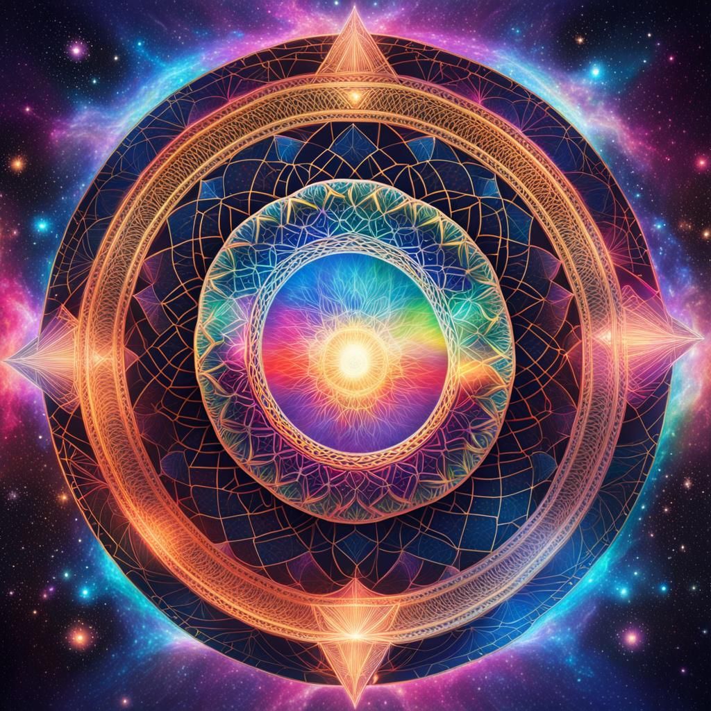 Sacred Geometry Mandala Portal in the Sky