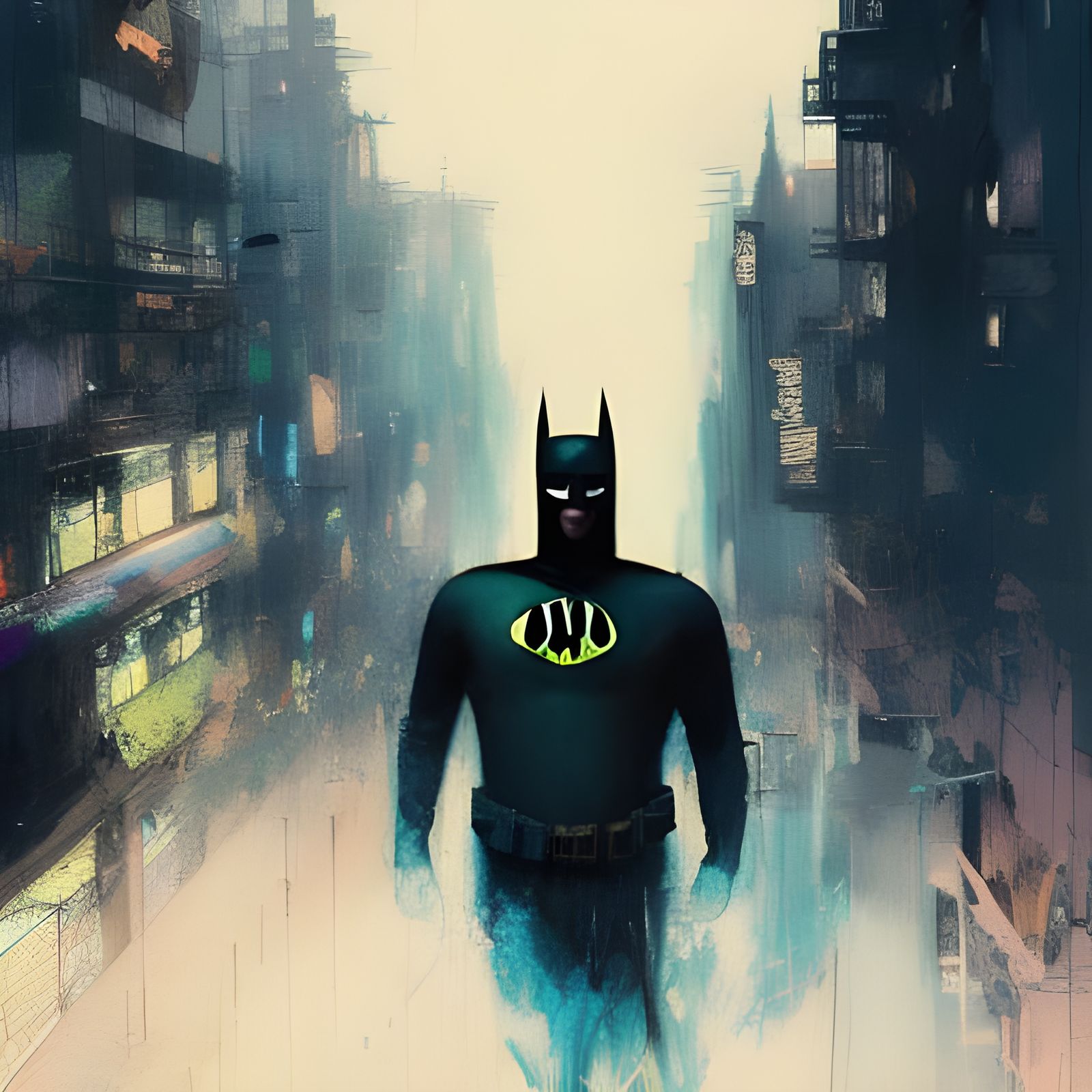 1960s Batman Hyperdetailed Matte Painting