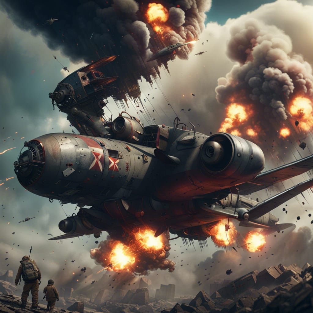 World War III: Matte Painting of Civilian Chaos