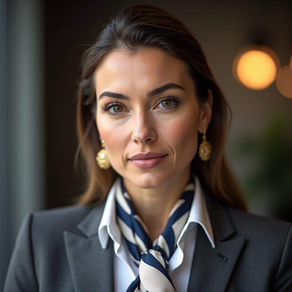Confident CEO in Sharp Grey Suit