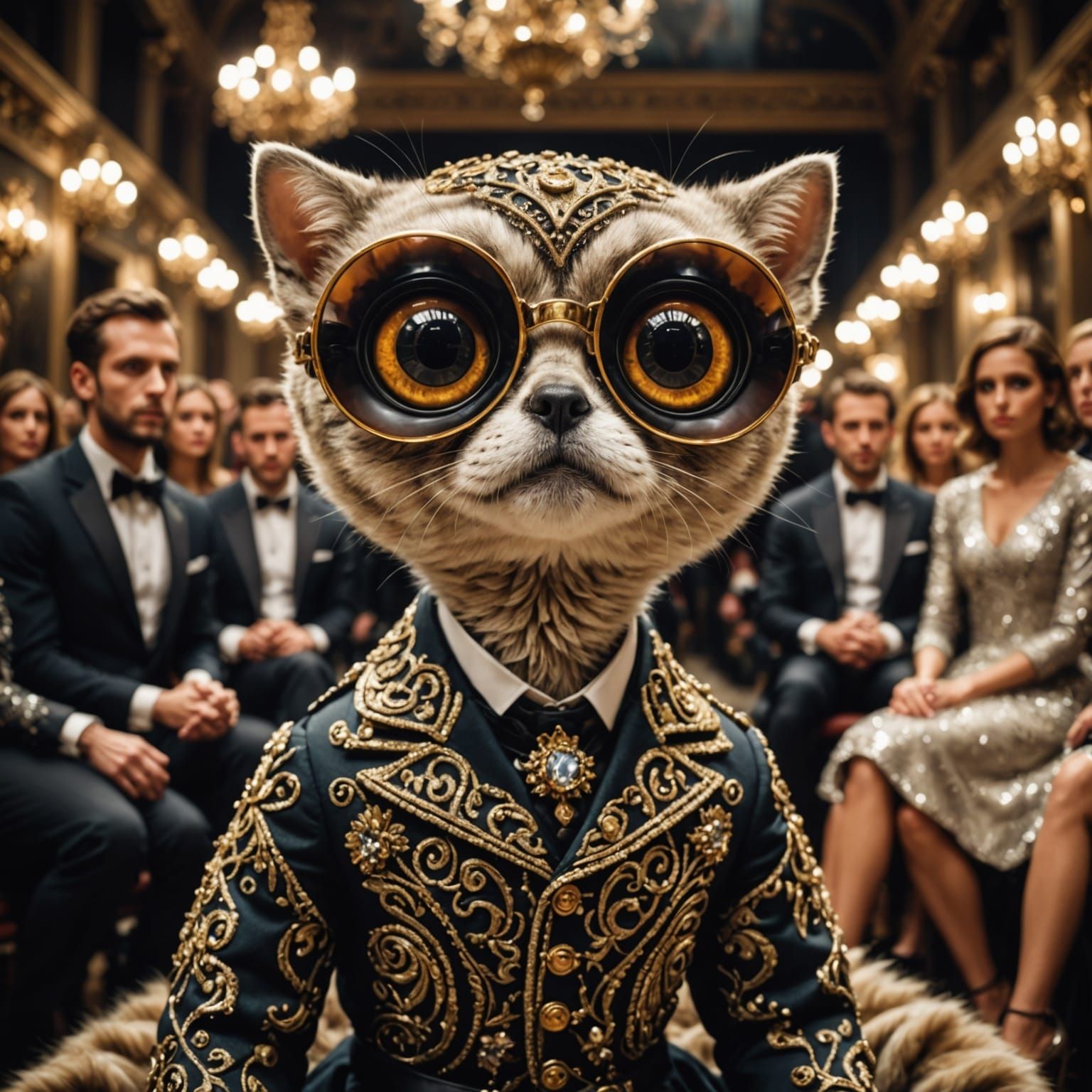 Fashionable Felines Strut Their Stuff on Haute Couture Catwa...
