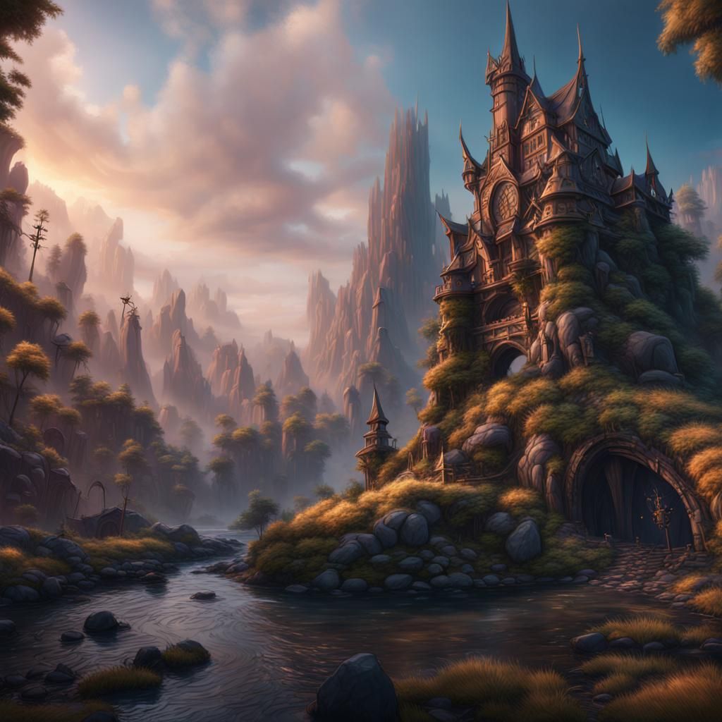 Detailed Matte Painting of Furry Character