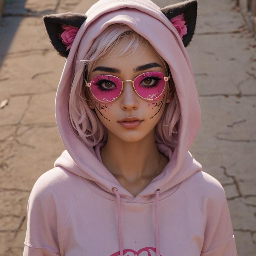 Moroccan Catrina Girl in Hyper-Realistic 3D Anime Art