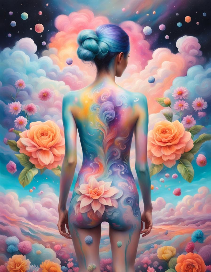 Pastel Body Painting