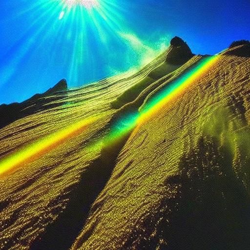 Majestic Mountains Rising into Azure Sky