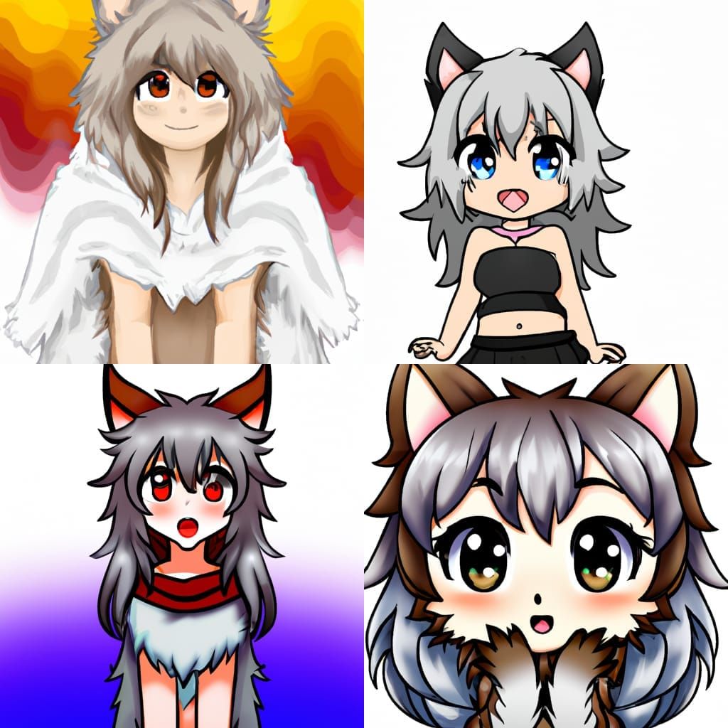 cute anime fluffy werewolf anime girl