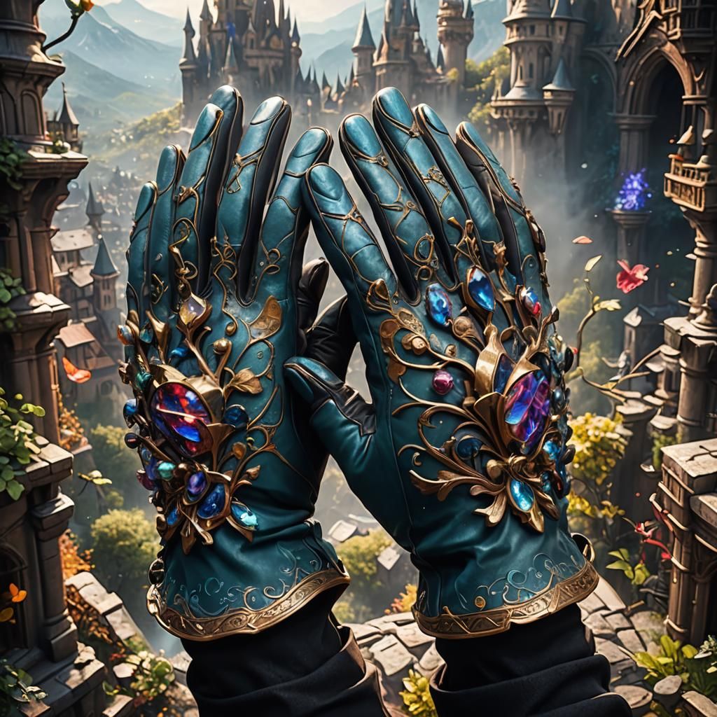 Magical Gloves: Detailed Fantasy Concept Art