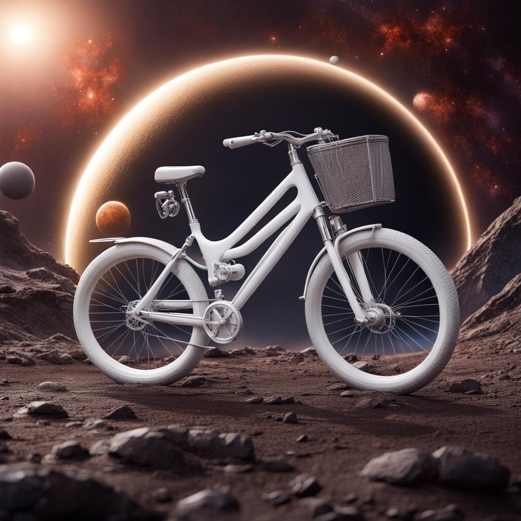 Moonrider Space Bicycle in Cosmic Universe