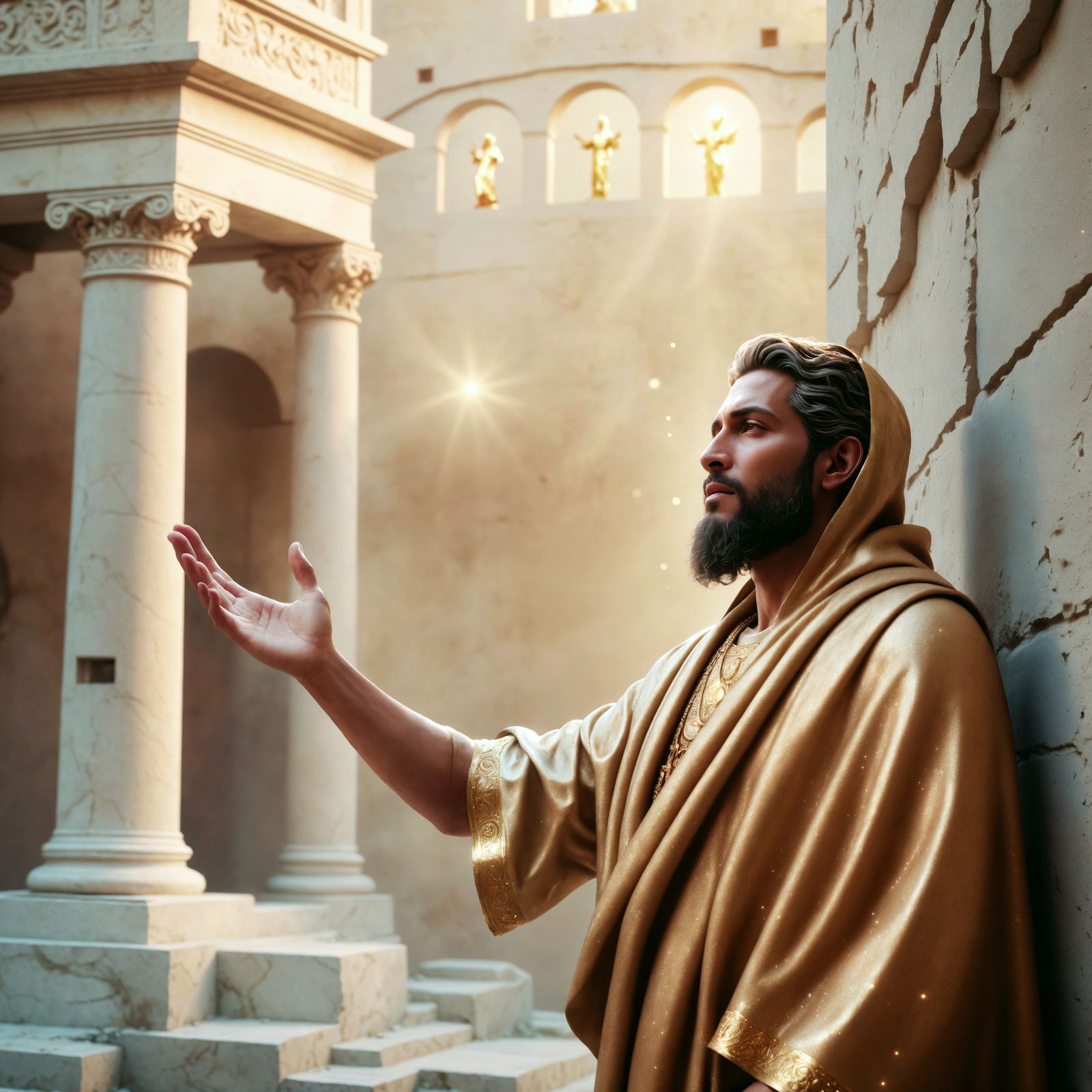 In complete humility, Gods servant offers Him everything wit...