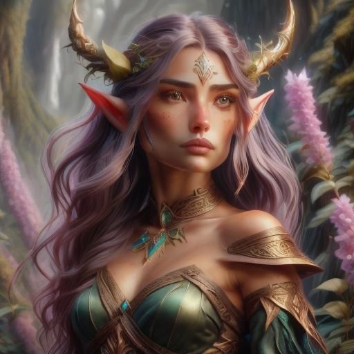 Happy Chibi Elf Portrait in Radiant Pastel Colors