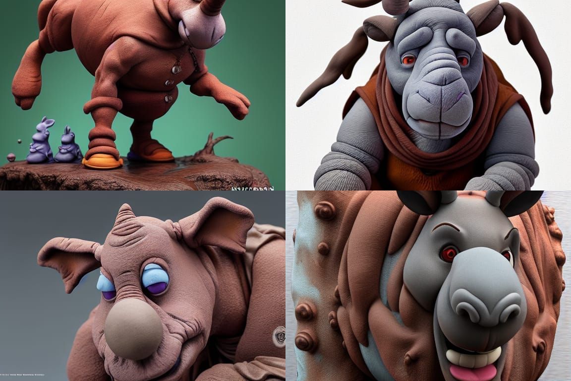 Hyperdetailed Rotting Eeyore Portrait in Underground Comix S...