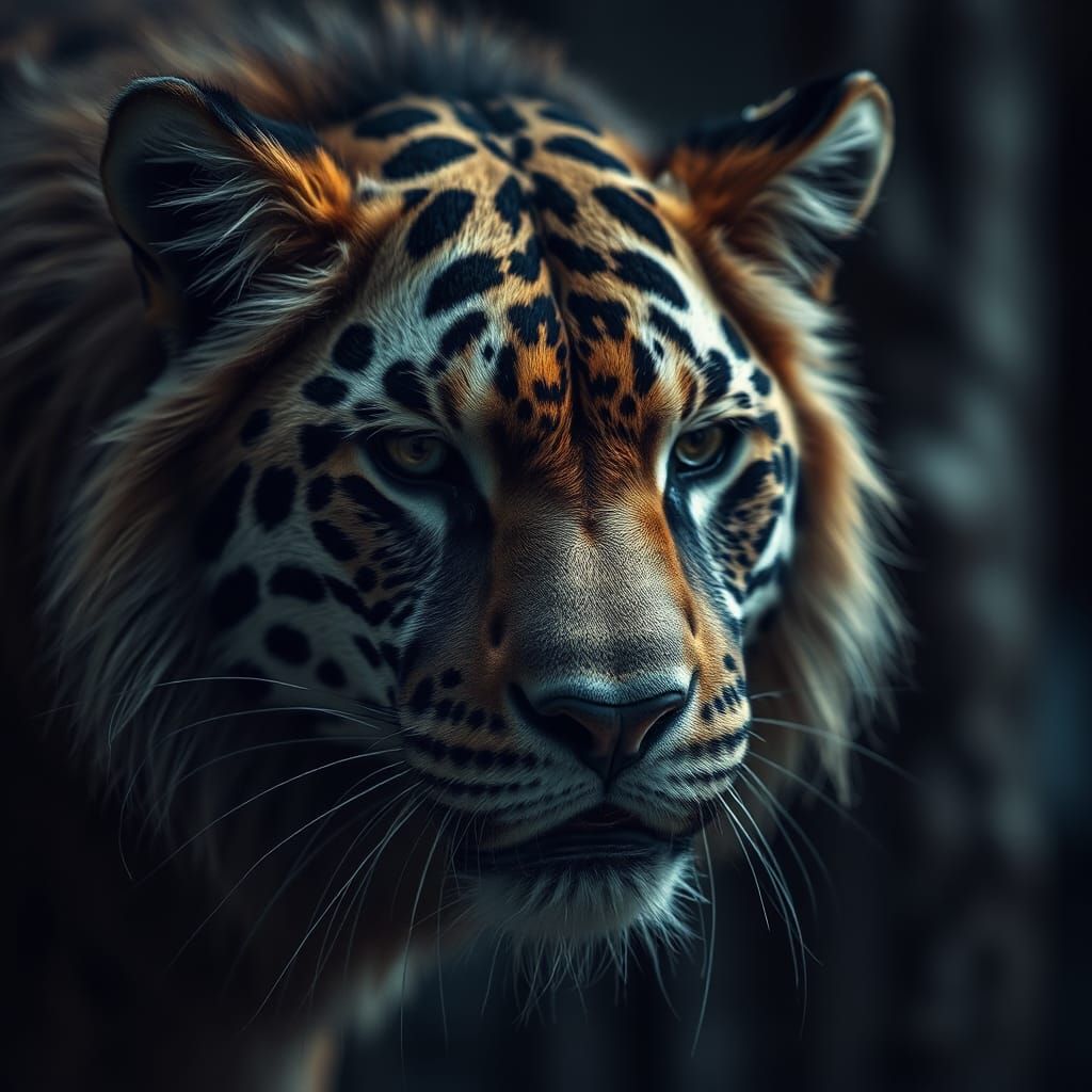 Hyperrealistic Lion Portrait in High Definition