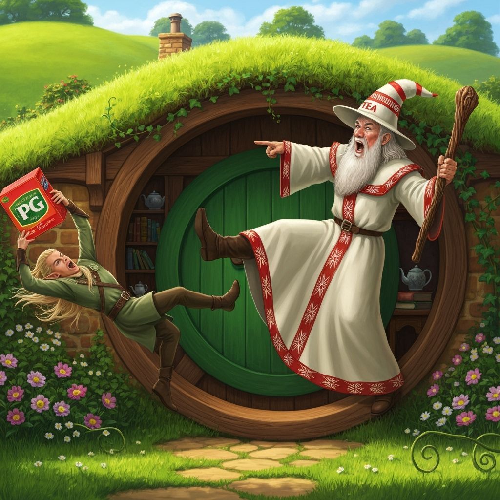 Gandalf Ejects Legolas From Hobbit Hole in Yorkshire Tea Sty...