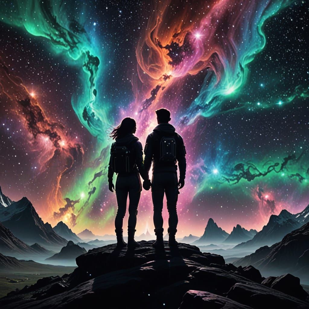 Galactic Embrace in Cosmic Splendor