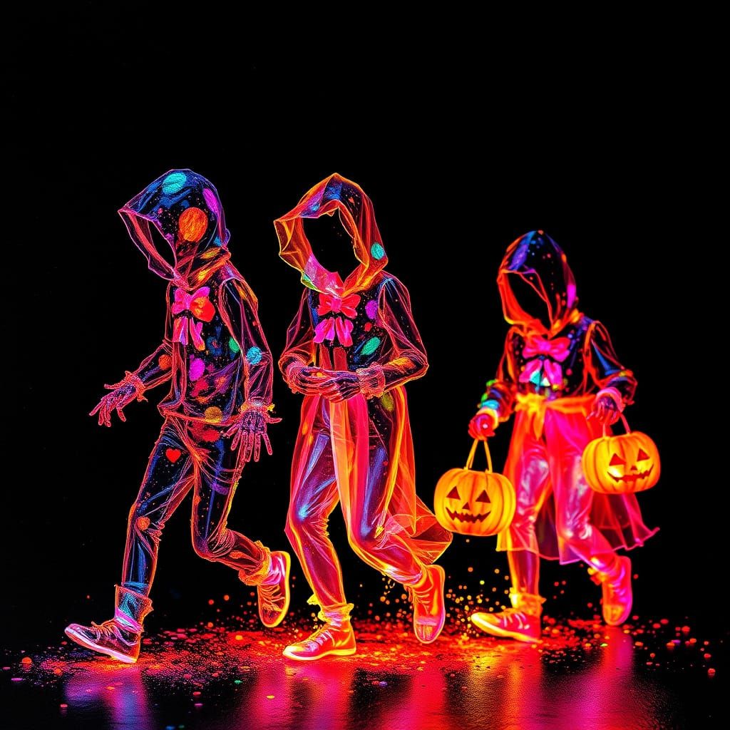 Invisible Trick-or-Treaters with Iridescent Colors