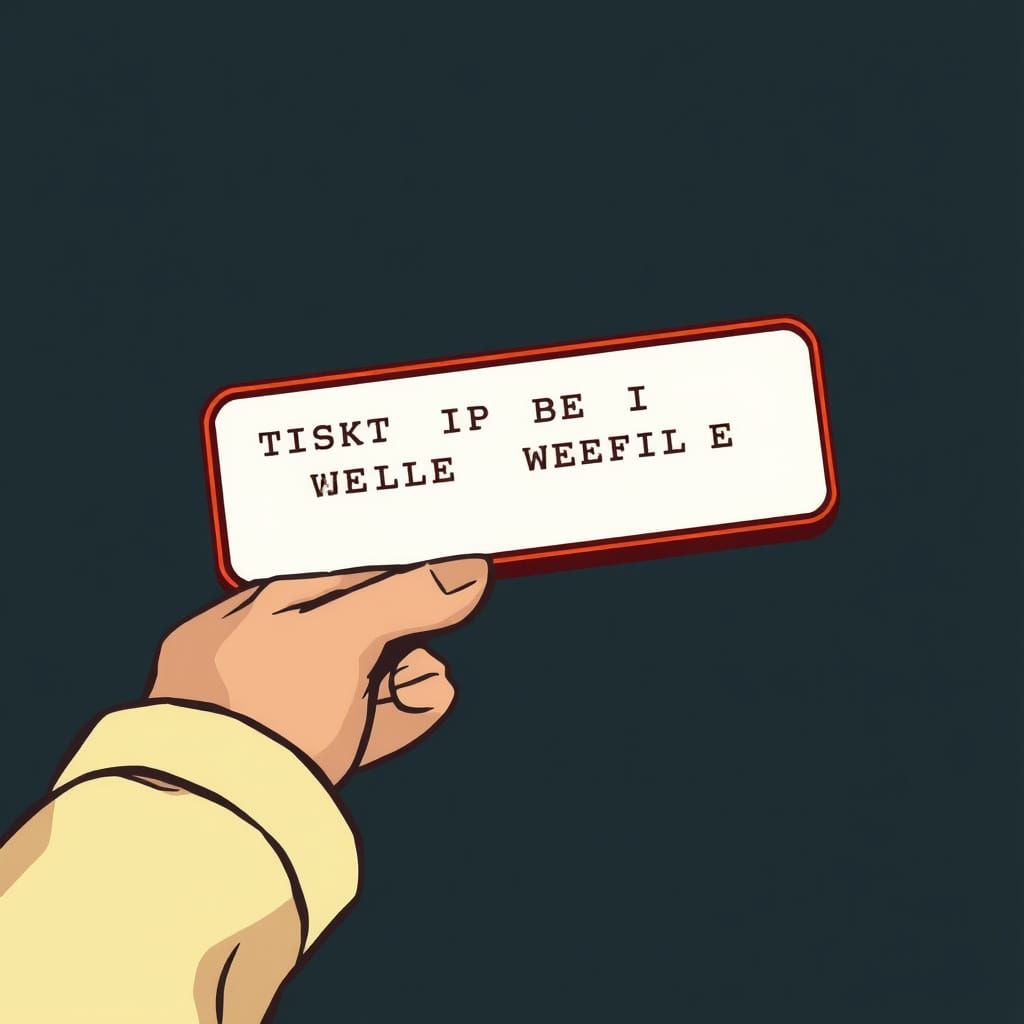 Enigmatic Warning in Neon Lights