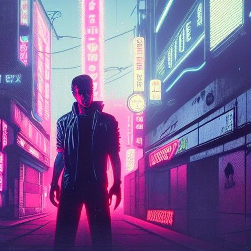 Angry Waifu on Psychedelics: Cyberpunk Horror Art