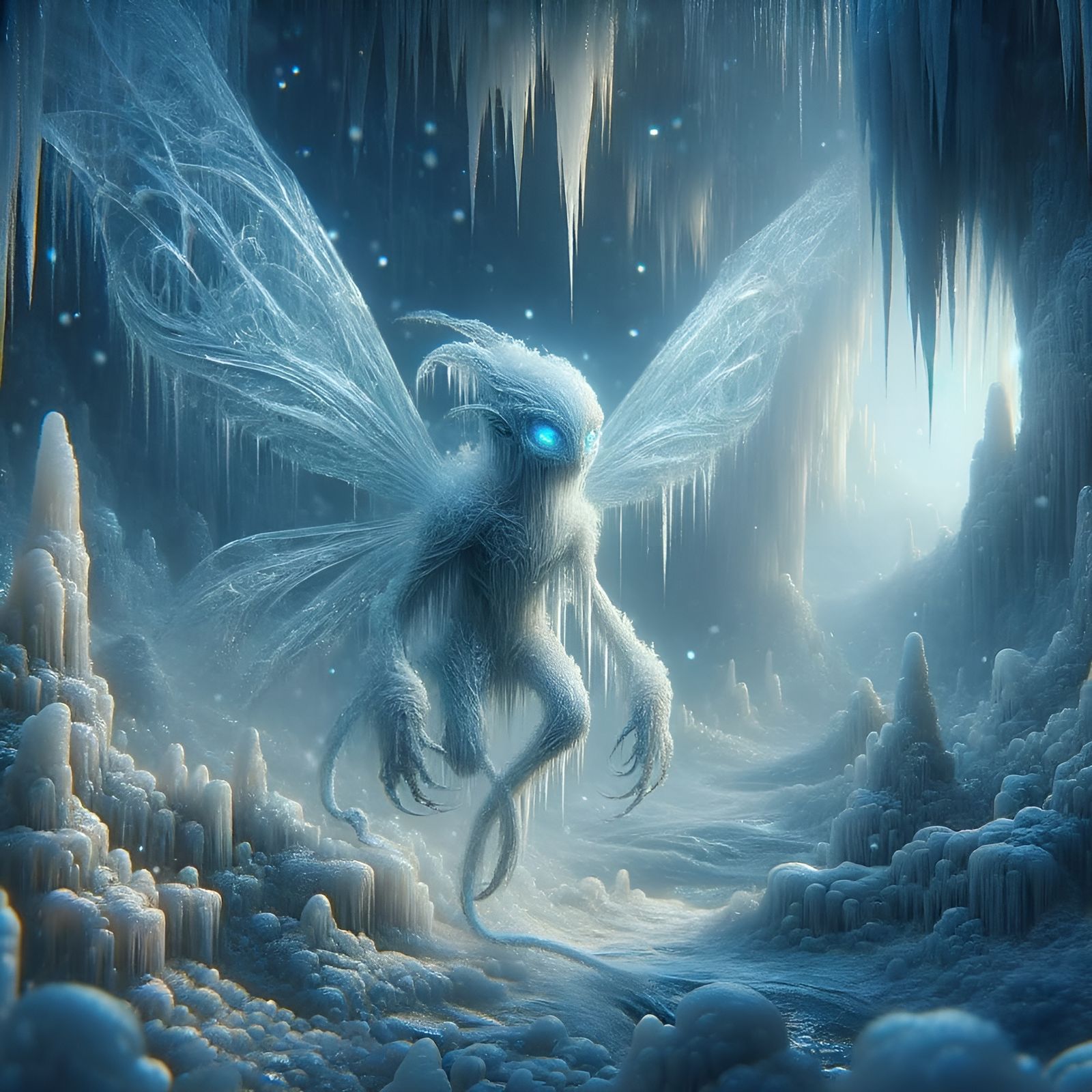 Icy Imp: Crystalline Mephit in a Frosty Realm