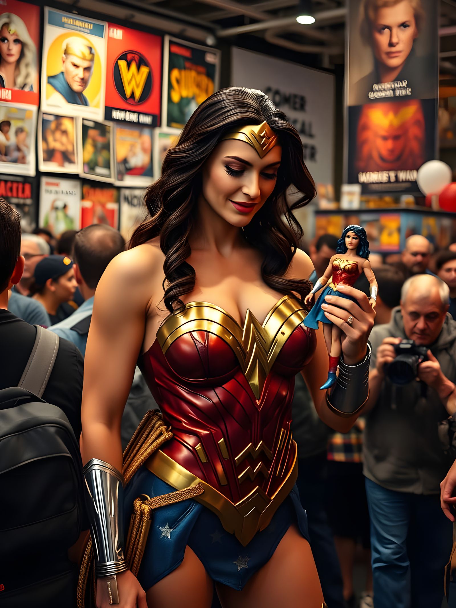 Wonder Woman in Cinematic Comic Convention Setting