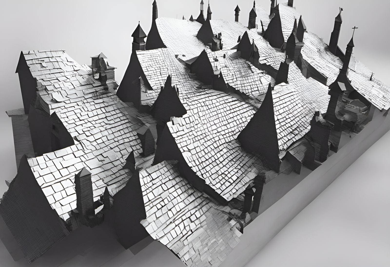 Cats on Antique Furniture in Surreal Style