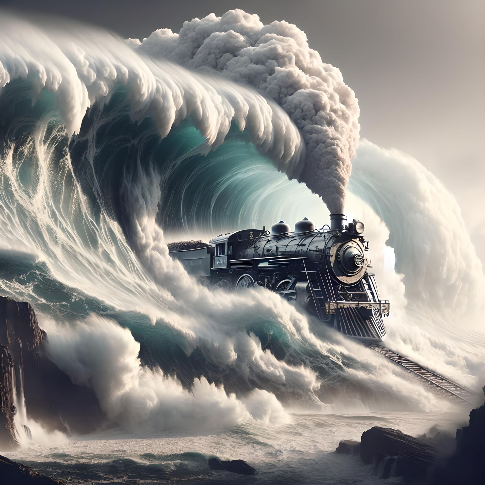 iron horse tunnelling through,