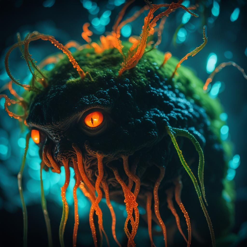 Cinematic Creature Emerges from Dark: Film Still