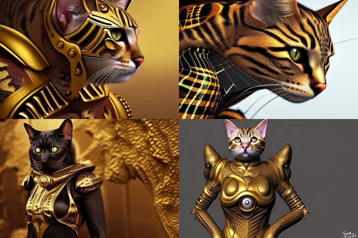 Cat Person on Alien Planet in Digital Art