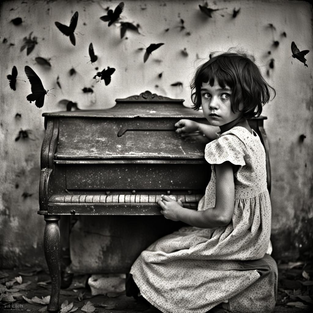 Candid Childhood Moments in Black and White