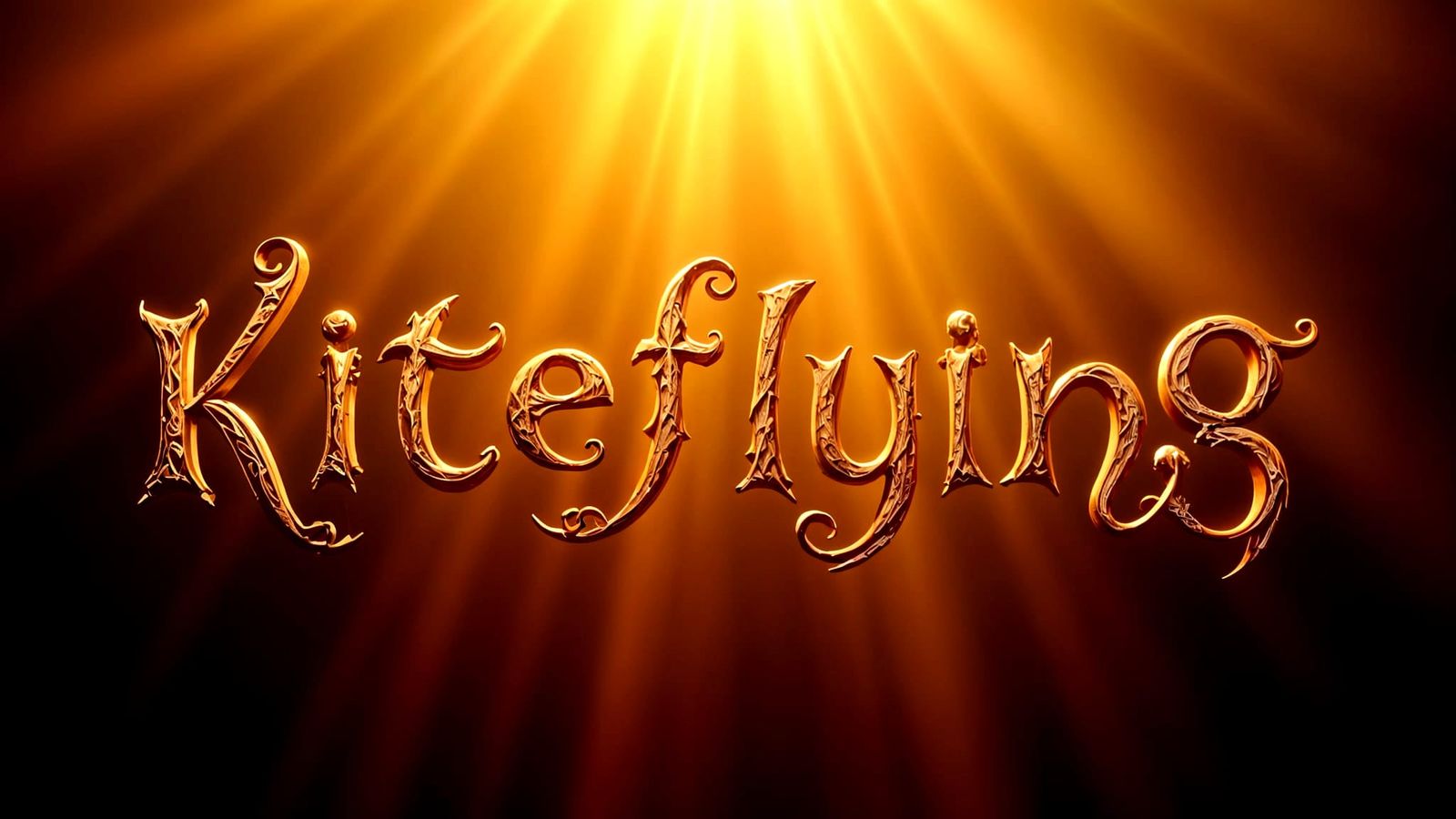 Backlit Letters Spelling Kiteflying