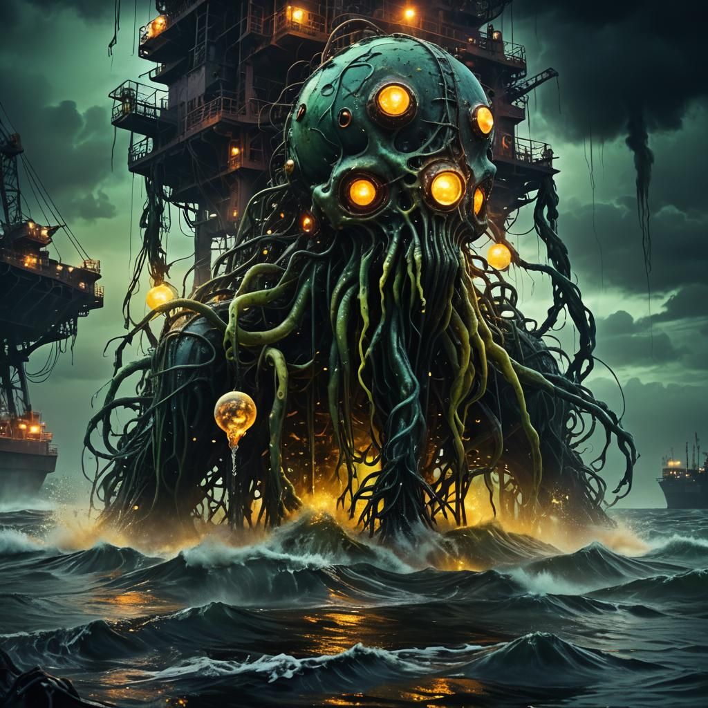 Terrifying Creature Emerges from Polluted Ocean