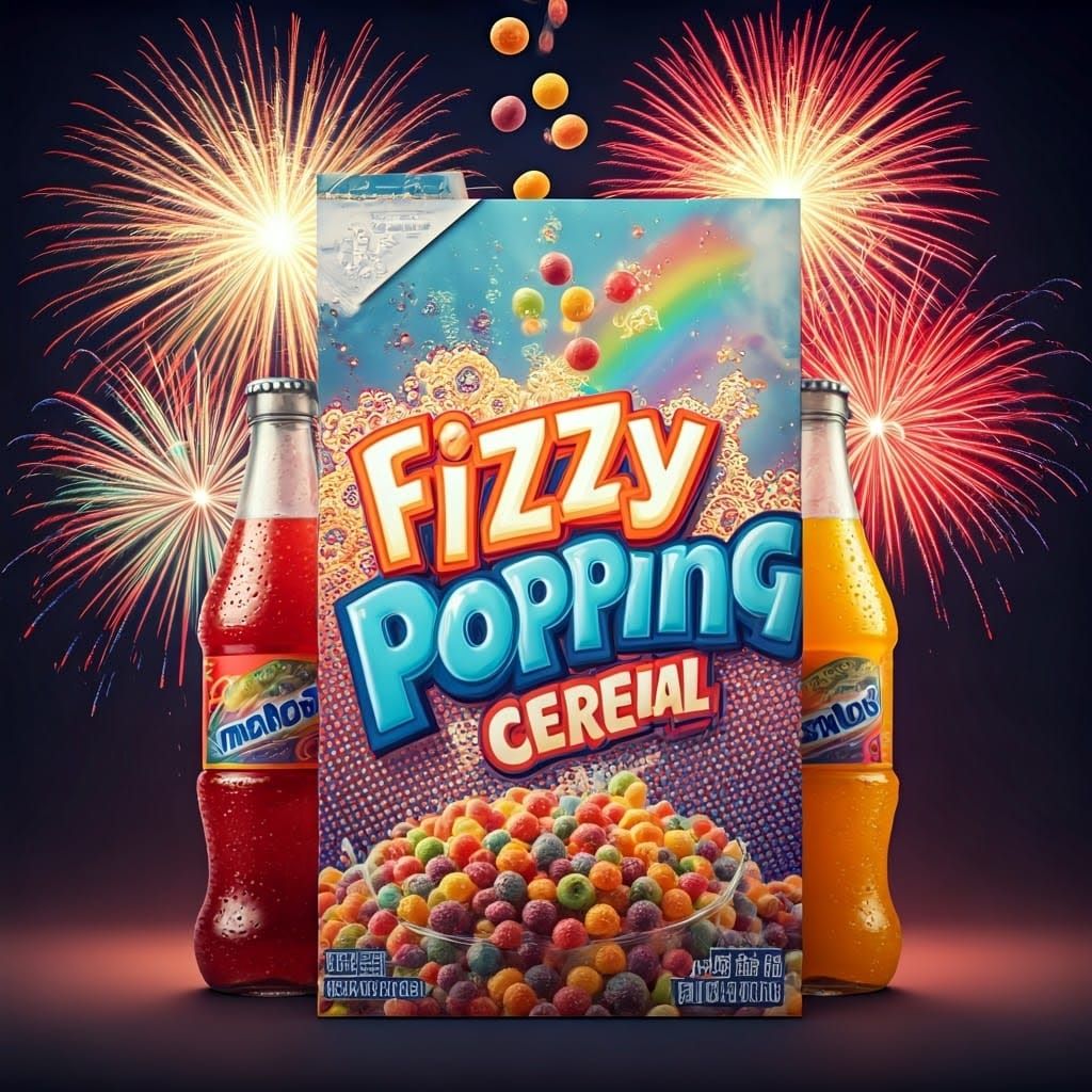 Fizzy Popping Cereal Box Art in HDR