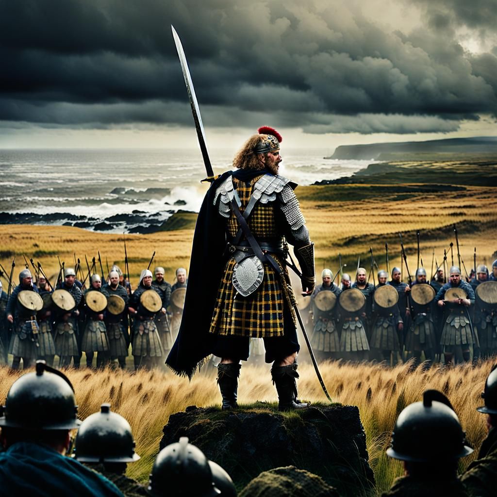 Scottish Chieftain and Golden Grain Fields