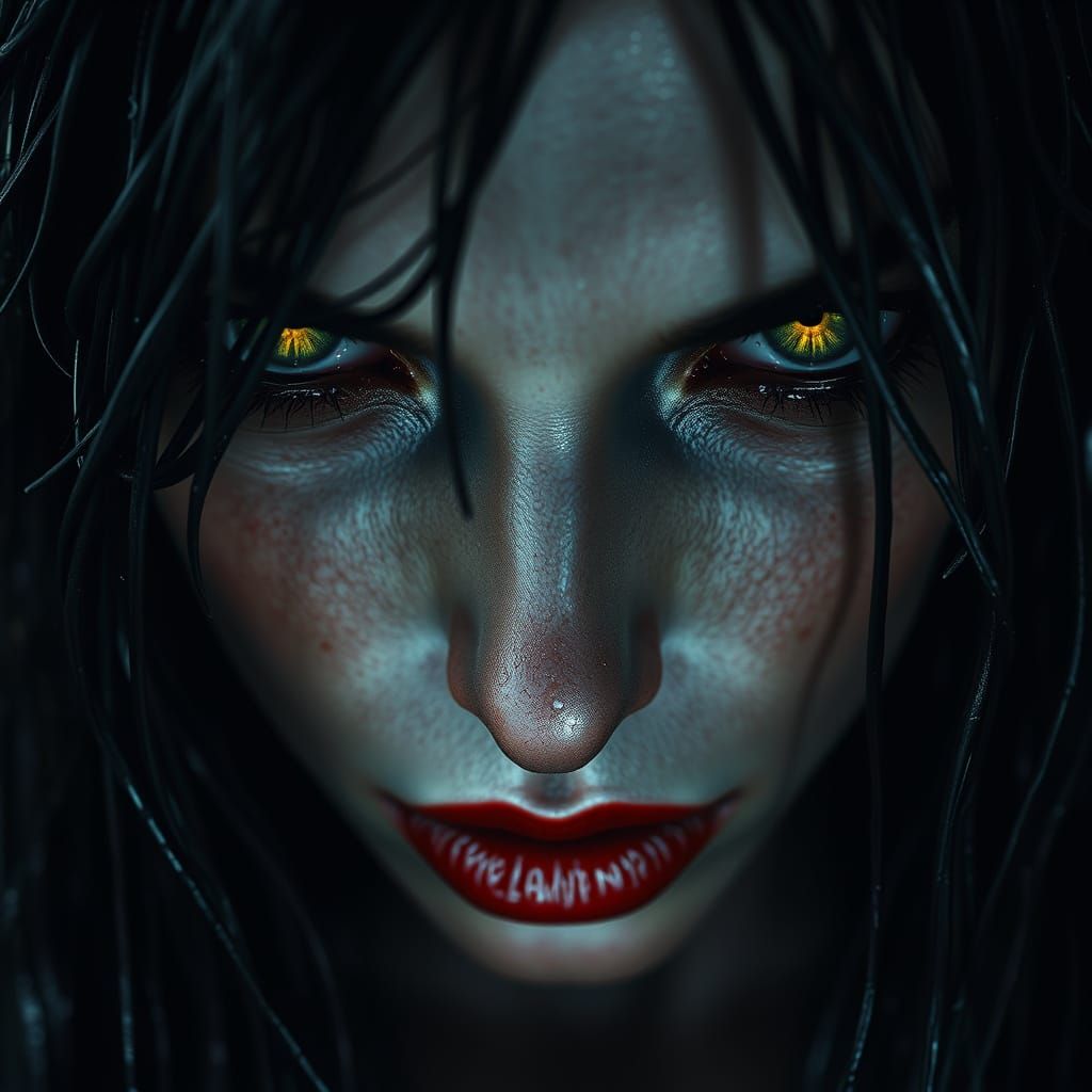 Otherworldly Siren Portrait in Dark Fantasy Style