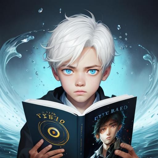 Magazine Cover: Boy Reading with Open Eyes