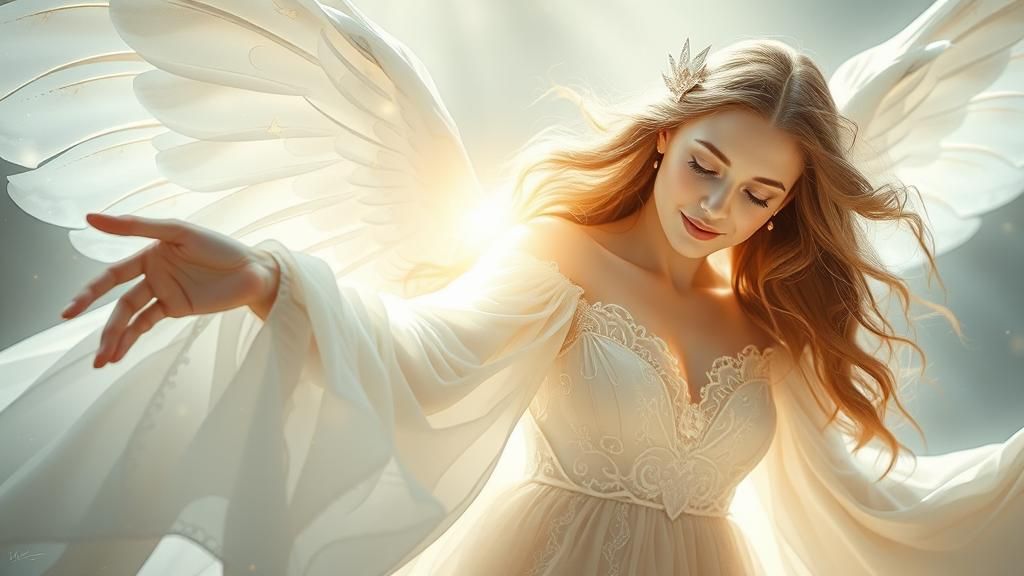 Ethereal Angel Princess with Luminous Aura